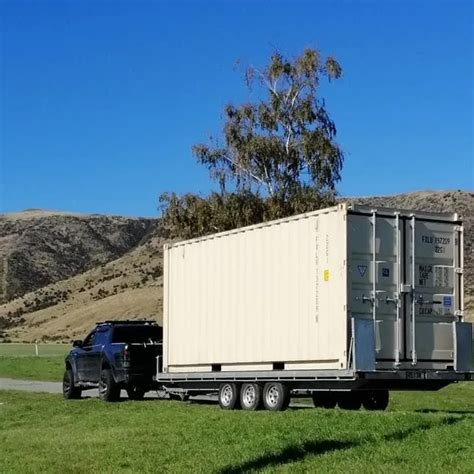 moving shipping containers with trailer